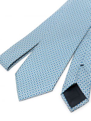 Cravate en soie à imprimé Brioni bleu