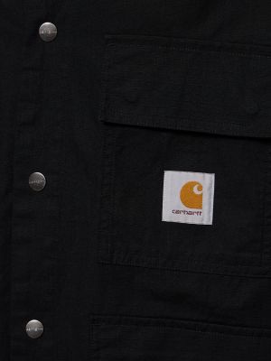 Camisa de algodón Carhartt Wip negro