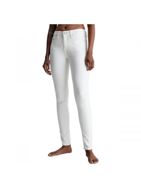 Spodnie Calvin Klein Jeans białe