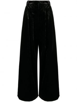 Pantaloni cu croială lejeră plisate Uma Wang negru