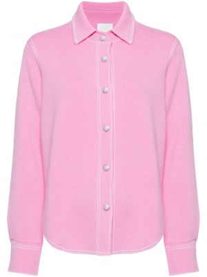 Πλεκτό πουκάμισο Allude ροζ