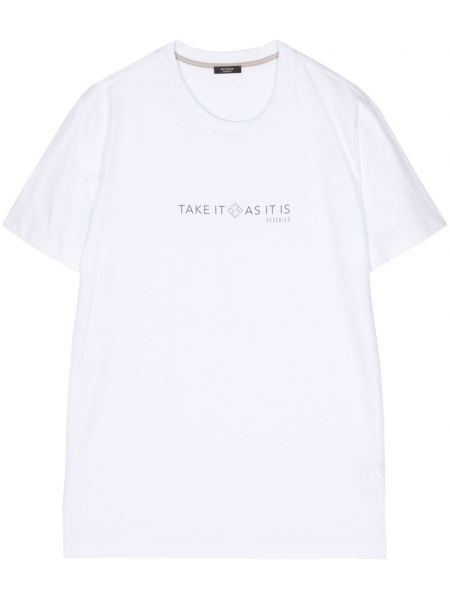 T-shirt aus baumwoll mit print Peserico weiß