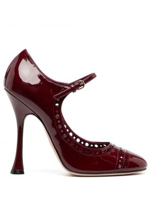 Полуотворени обувки Giambattista Valli червено