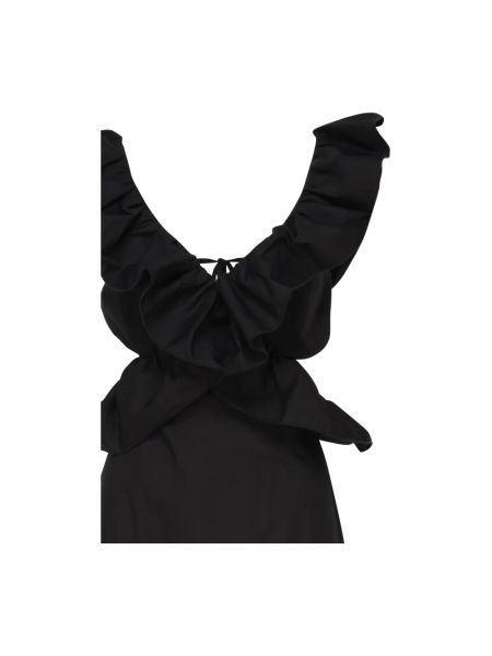 Vestido midi con escote v Mariuccia Milano negro