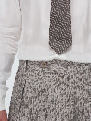 Corbata de seda Giorgio Armani gris
