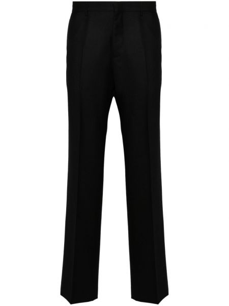 Vlněné rovné kalhoty Tagliatore černé
