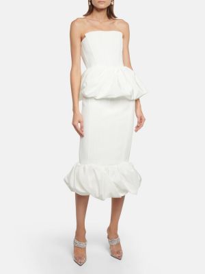 Falda midi de crepé Maticevski blanco