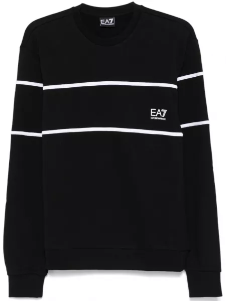 Sweatshirt med print Ea7 Emporio Armani sort