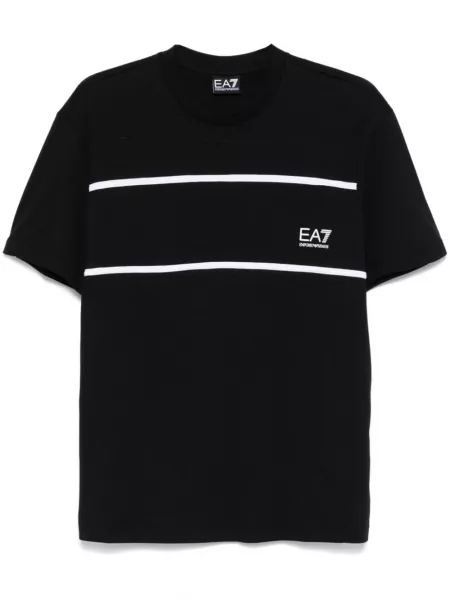 T-shirt med print Ea7 Emporio Armani sort