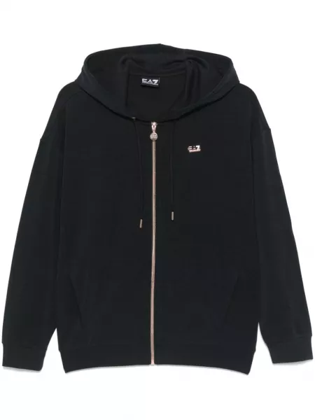 Sweatshirt med lynlås Ea7 Emporio Armani sort