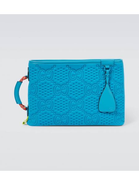 Δερμάτινη τσάντα Gucci μπλε