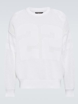 Памучен пуловер Amiri бяло