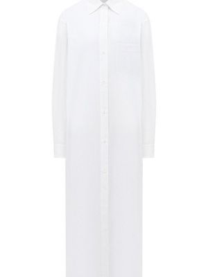 Хлопковое платье Dries Van Noten белое