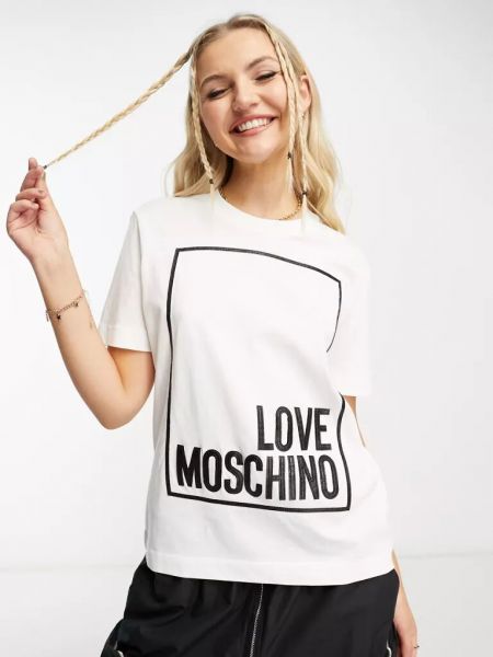 Футболка Love Moschino белая