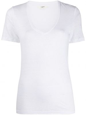 Camiseta con escote v Isabel Marant étoile blanco