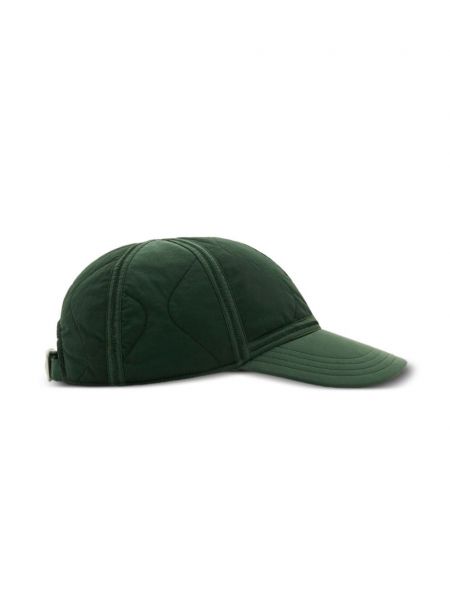Dygsniuotas kepurė su snapeliu Burberry žalia