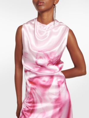 Midi šaty s potlačou Jacques Wei ružová