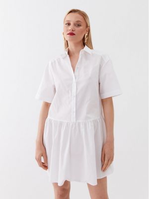 Priliehavé košeľové šaty Patrizia Pepe biela