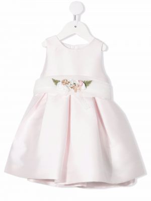 Floral ermeløs bue dress for jenter Mimilù rosa