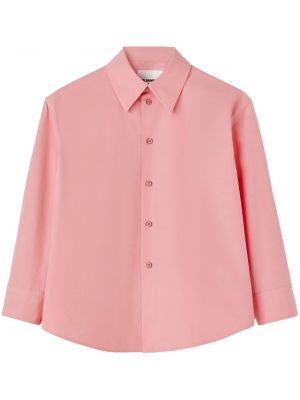 Kokvilnas krekls Jil Sander rozā