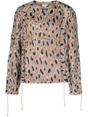 Pullover mit print mit leopardenmuster Bluemarble braun