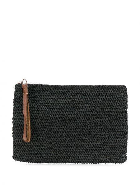 Pletena pisemska torbica Ibeliv črna