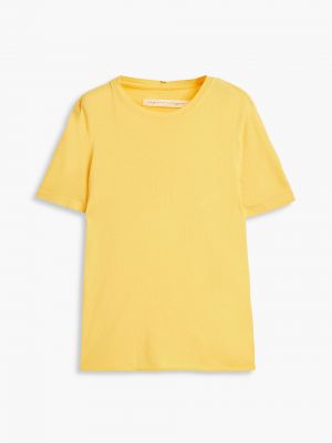 T-shirt bawełniana Raquel Allegra, żółty