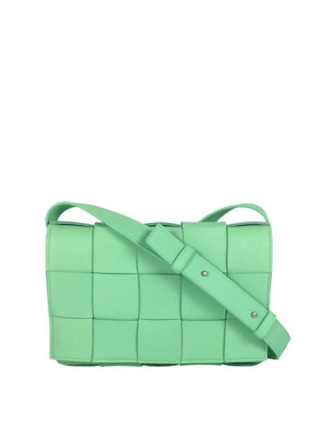 Bőr crossbody táska Bottega Veneta Pre-owned zöld