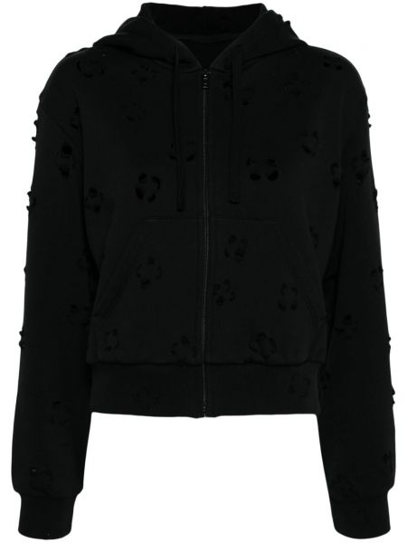 Pamučna hoodie s kapuljačom Jnby crna