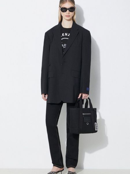Βαμβακερή μπλούζα Kenzo μαύρο