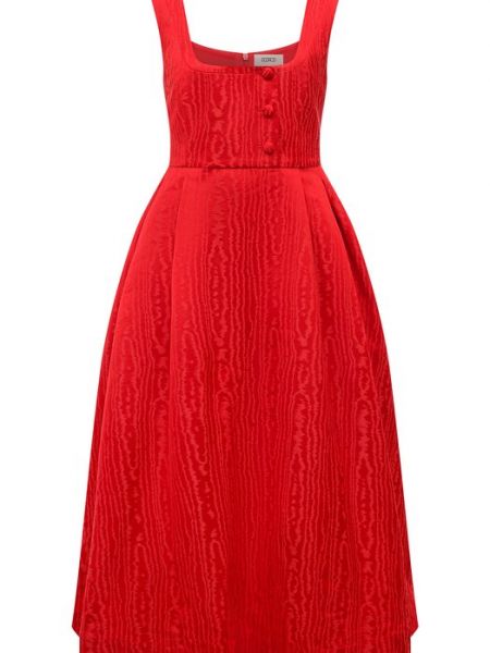 Хлопковое платье из вискозы Gooroo красное
