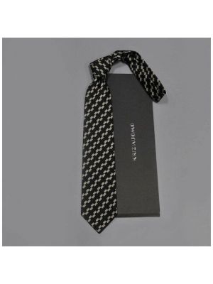 Клетчатый шелковый галстук Krizia черный