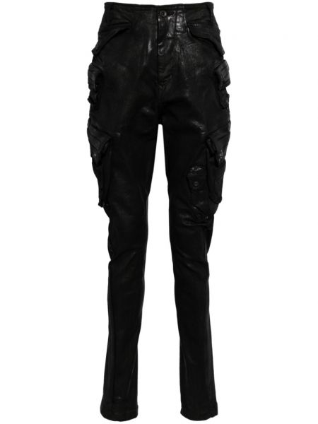 Βαμβακερό παντελόνι Julius μαύρο