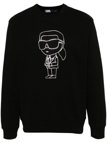 Medvilninis džemperis Karl Lagerfeld juoda
