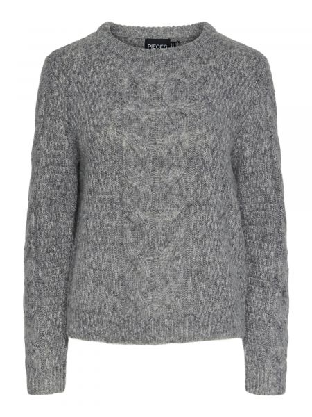 Meleret pullover Pieces grå