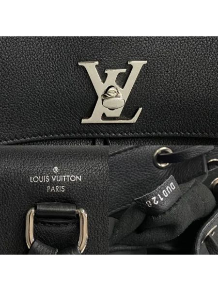 Mochila de cuero retro Louis Vuitton Vintage negro