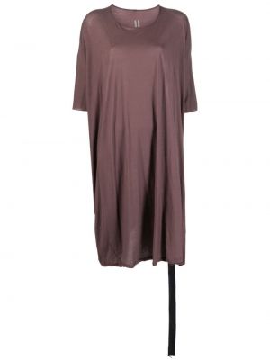 Памучна рокля Rick Owens виолетово