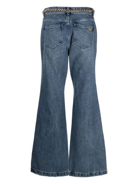 Jeans a zampa di cotone baggy Michael Michael Kors blu