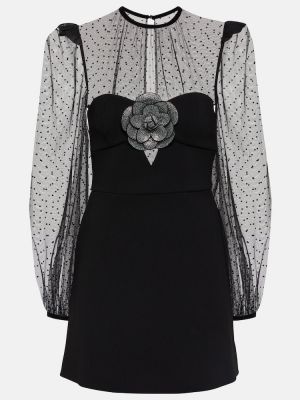 Obleka s cvetličnim vzorcem Rebecca Vallance črna