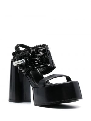 Sandały skórzane na platformie Premiata czarne