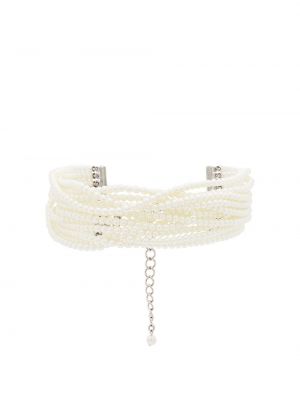 Collana con perline Kenneth Jay Lane bianco