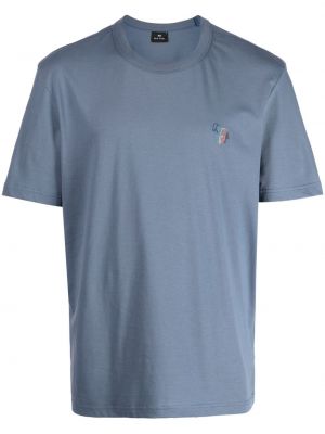 Bavlnené tričko s výšivkou Ps Paul Smith modrá