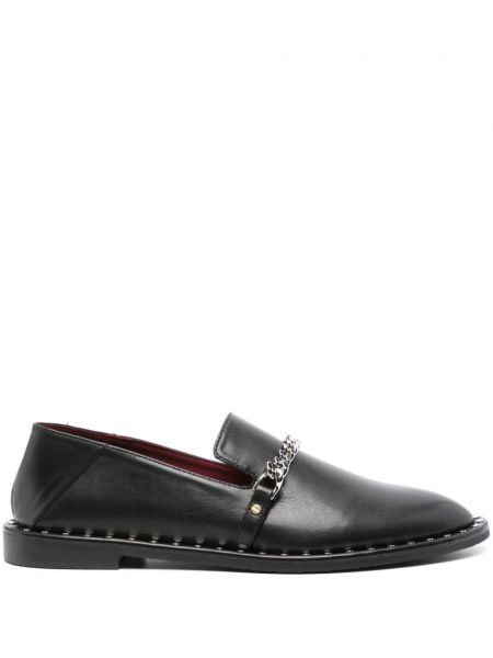 Læder loafers Stella Mccartney sort