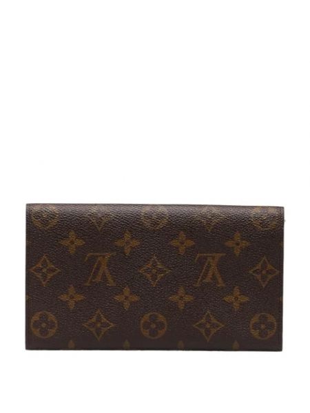 Monedero de cuero retro Louis Vuitton Vintage marrón