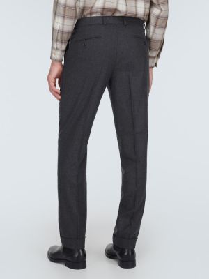 Pantalones de lana slim fit Polo Ralph Lauren gris