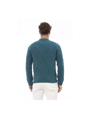 Sweter wełniany z wełny merino Alpha Studio zielony