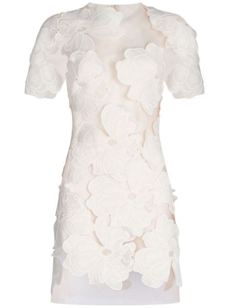 Prozirna ravna haljina Silvia Tcherassi bijela