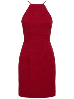 Mini obleka iz tvida Emilia Wickstead rdeča