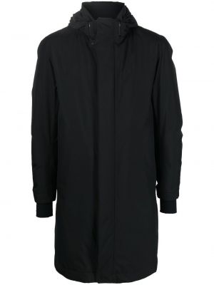 Παλτό με κουκούλα Herno μαύρο