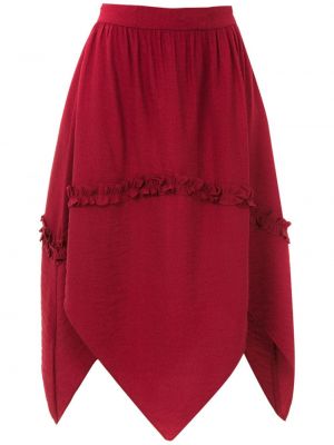 Asymetrická sukně s vysokým pasem na zip Olympiah - růžová